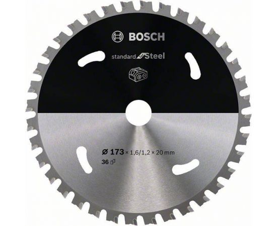 Griešanas disks Bosch Standard for Steel 2608837750; 173x20 mm; Z36