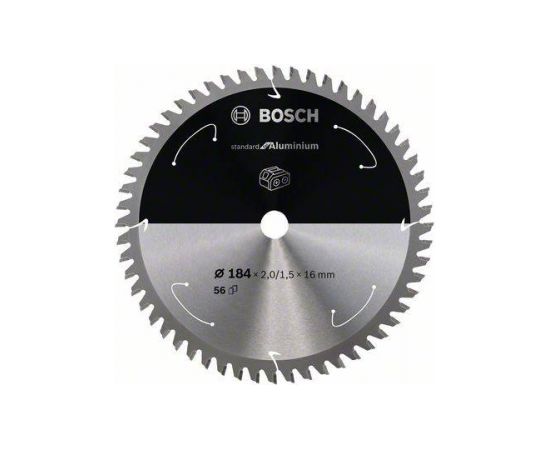 Griešanas disks Bosch Standard for Aluminium 2608837766; 184x16 mm; Z56