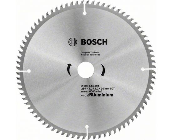 Griešanas disks Bosch Eco for Aluminium 2608644395; 254x30 mm; Z96