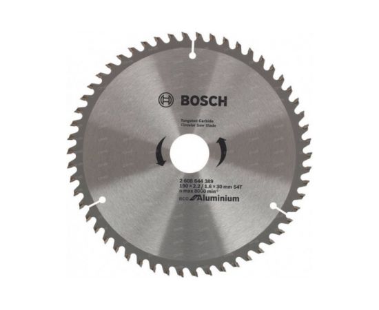 Griešanas disks Bosch Eco for Aluminium 2608644389; 190x30 mm; Z54