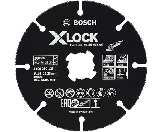 Griešanas disks Bosch 260925C126; 115x22,23 mm