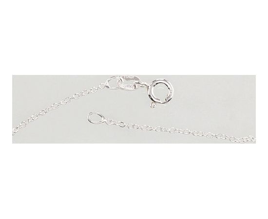 Серебряная цепочка Якорное круглое 1 мм #2400061, Серебро 925°, длина: 40 см, 1.2 гр.