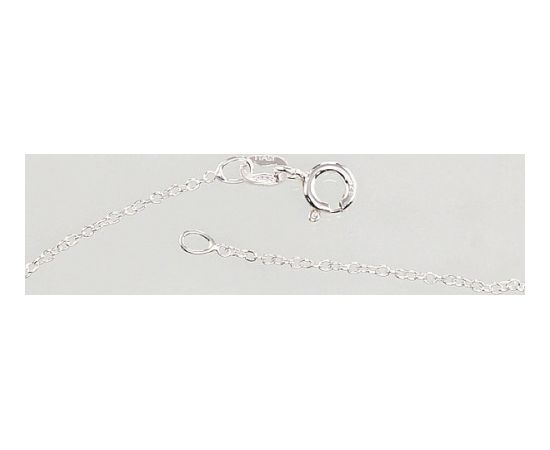 Серебряная цепочка Якорное круглое 1 мм #2400061, Серебро 925°, длина: 50 см, 1.5 гр.