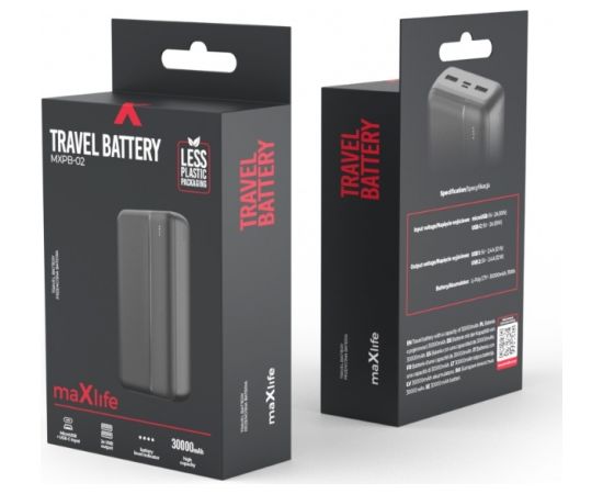 Maxlife MXPB-02 Power Bank Ārējas Uzlādes Baterija 30000 mAh