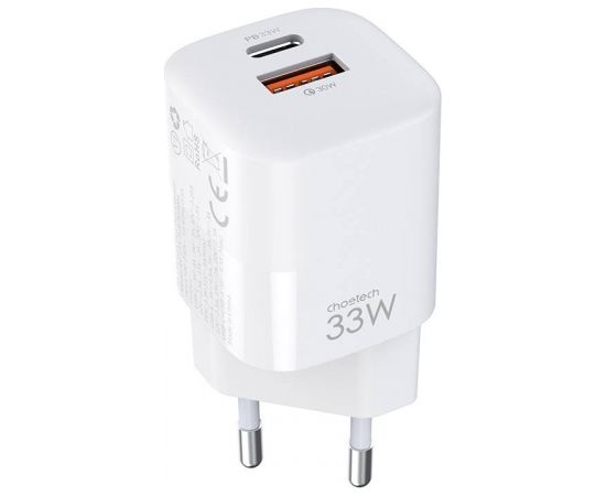 Wall Charger Choetech, 33W, PD5006 A+C dual port (white)