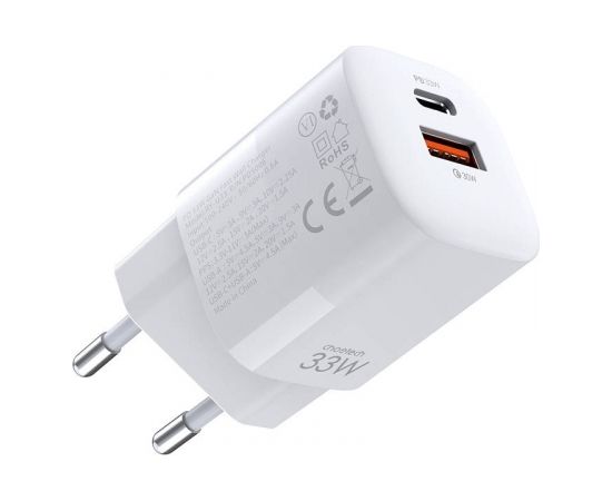 Wall Charger Choetech, 33W, PD5006 A+C dual port (white)