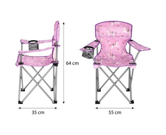 (Ir Veikalā) Nils Camp Bērnu ceļojumu krēsls NC3001 UNICORN CHAIR NILS