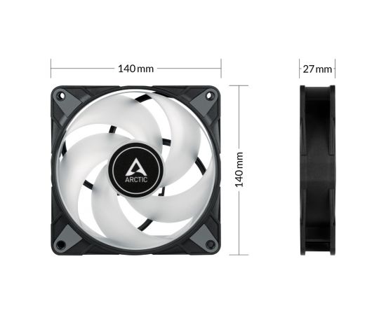 ARCTIC P14 PWM PST A-RGB 0dB - Semi-Passive 140 mm Fan with Digital A-RGB