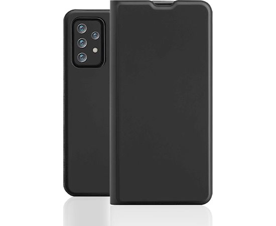 Fusion Smart Soft Case grāmatveida maks telefonam Samsung A536 Galaxy A53 5G melns