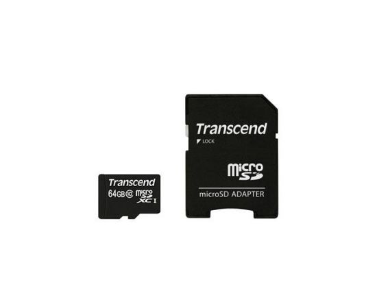 Memory card Transcend microSDXC 64GB Class 10 + Adapter (SD 3.0)