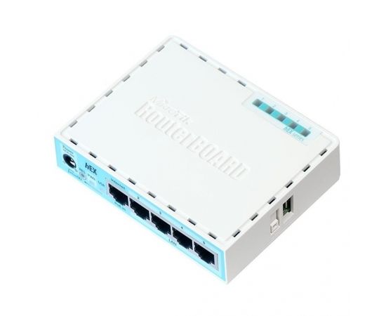 MikroTik hEX RouterOS L4 64MB RAM, 5xGig LAN, Soho Router, PoE in, plastic case