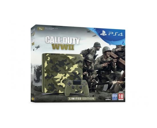 Sony Playstation 4 1TB Slim + Call of Duty WW2 Green Camouflage Limited edition