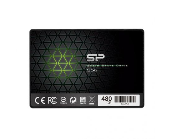 Silicon Power SSD Slim S56 480GB 2.5'', SATA III 6GB/s, 3D TLC NAND, 7mm
