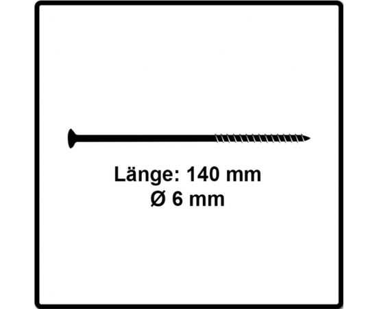 FISCHER chipboard screw Power-Fast II 6.0x140 countersunk (50 pieces, partial thread, galvanized)