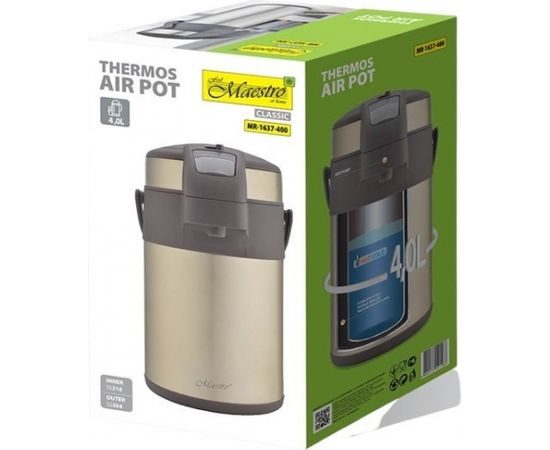 Termos turystyczny 4 l MR-1637-400-GOLD Maestro Termosi un Termokrūzes