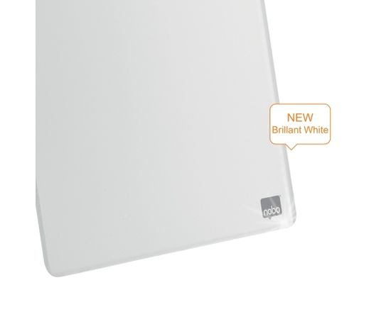 Esselte Glass Desktop Whiteboard Easel Nobo Brilliant White 22x30cm