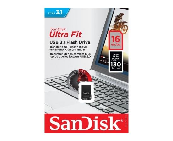 SanDisk 16G Bpendrive USB 3.1 Ultra Fit Флеш Память USB карты памяти (Flash)