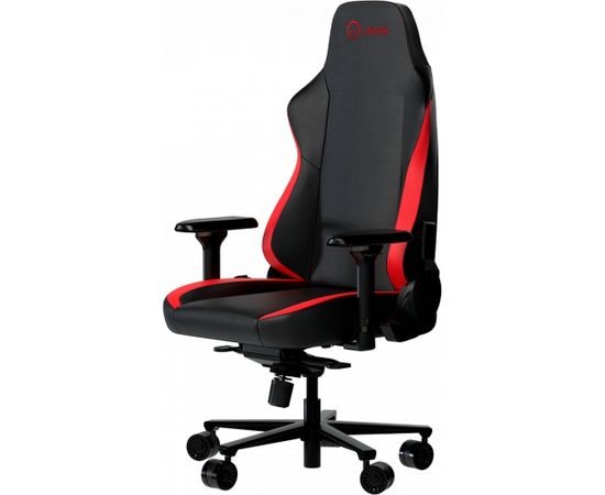 LORGAR Embrace 533, Gaming chair, PU eco-leather, 1.8 mm metal frame, multiblock mechanism, 4D armrests, 5 Star aluminium base, Class-4 gas lift, 75mm PU casters, Black + red