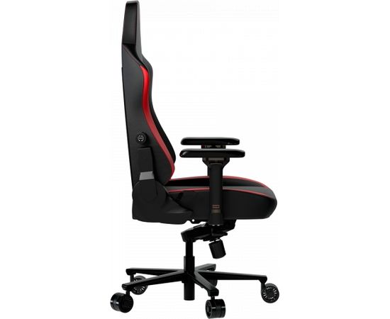 LORGAR Embrace 533, Gaming chair, PU eco-leather, 1.8 mm metal frame, multiblock mechanism, 4D armrests, 5 Star aluminium base, Class-4 gas lift, 75mm PU casters, Black + red