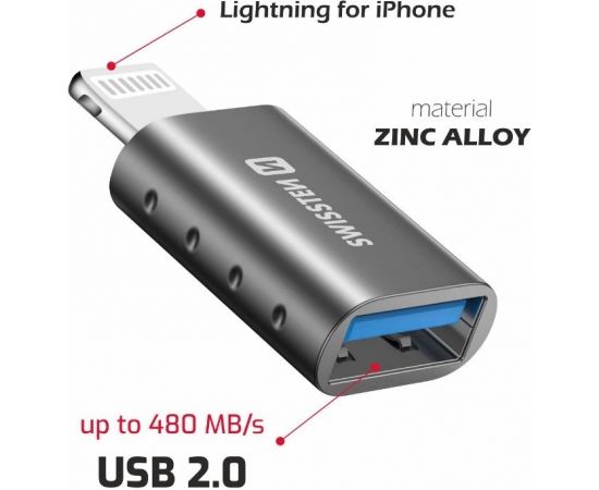 Swissten OTG Adapteris Lightning uz USB Savienojums