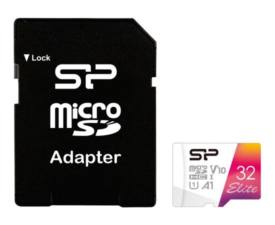 Silicon Power memory card microSDHC 32GB Elite + adapter