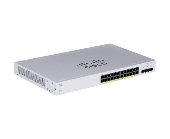 Cisco CBS220-24P-4G Managed L2 Gigabit Ethernet (10/100/1000) Power over Ethernet (PoE) 1U White