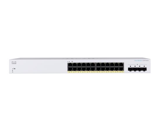 Cisco CBS220-24P-4G Managed L2 Gigabit Ethernet (10/100/1000) Power over Ethernet (PoE) 1U White