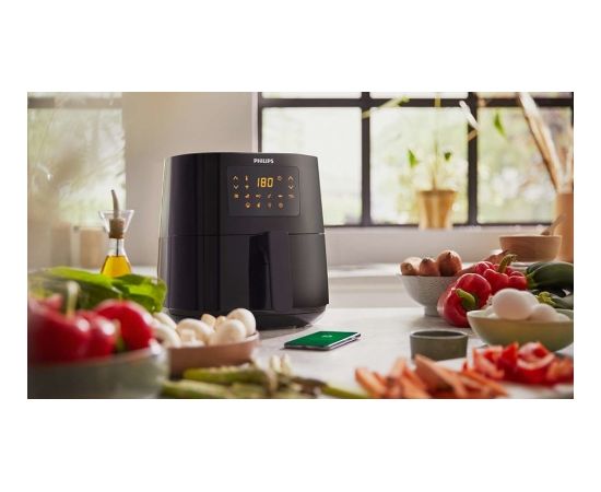 Philips 5000 series HD9255/60 fryer Single 4.1 L Stand-alone 1400 W Hot air fryer Black, Grey