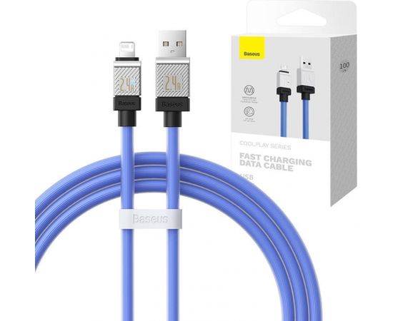Fast Charging cable Baseus USB-A to Lightning Coolplay Series 1m, 2.4A (white)