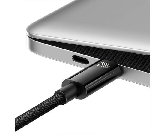 USB-C to USB-C cable Baseus Tungsten Gold 240W 1m (black)