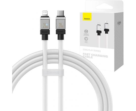 Fast Charging cable Baseus USB-C to Coolplay Series 1m, 20W (white)