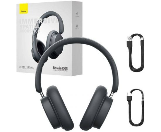 Baseus Bowie D05 Wireless headphones Bluetooth 5.3, ANC (grey)
