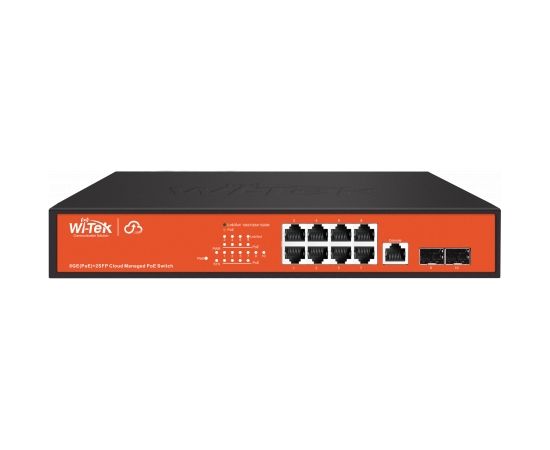 WI-PCMS310GF ~ CLOUD L2 Gigabit pārvaldāms PoE komutators 8GE(24V/48V-PoE)+2SFP+1CON (PoE 150W)