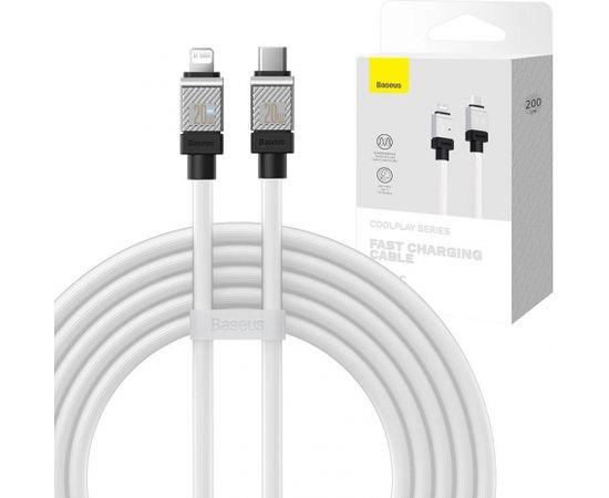 Fast Charging cable Baseus USB-C to Coolplay Series 2m, 20W (white)