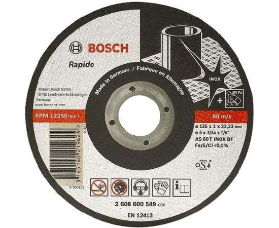 Bosch Cutting disc Rapido straight 115mm