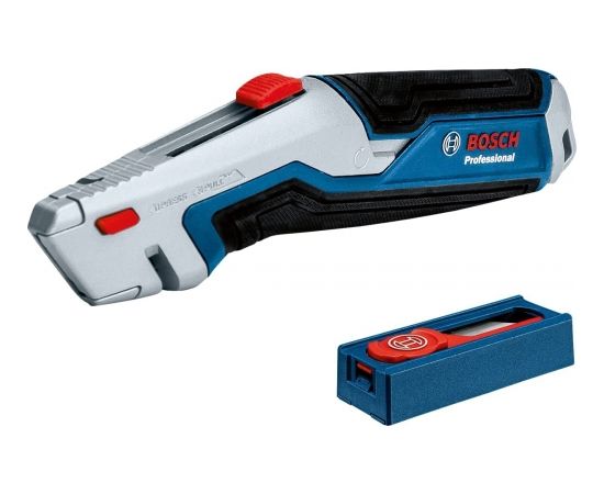 Bosch universal knife and blade set 63 x 19mm, carpet knife (blue/grey, incl. 13 blades)