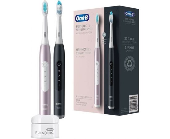 Braun Oral-B toothbrush Pulsonic Slim 4900 rose - Luxe 4900 black / rose gold with 2nd handpiece