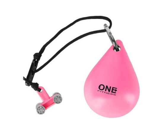 Vingrošanas aplis ar atsvaru OHA02 HULA HOP PINK WITH WEIGHT ONE FITNESS