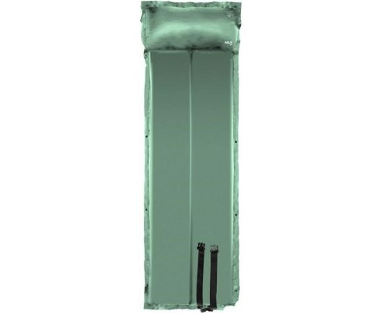 Pašpiepūšamais paklājiņš ar spilvenu NC4008 GREEN SELF-INFLATING MAT NILS CAMP