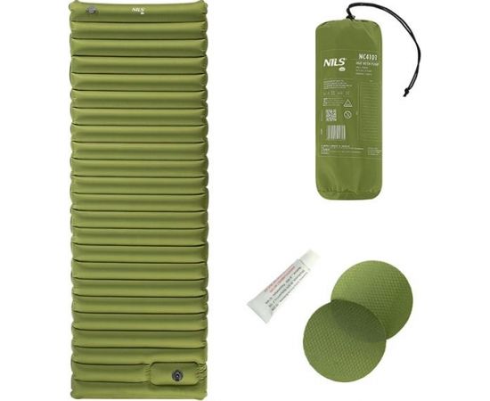 Tūristu paklājiņš NC4101 GREEN MAT WITH BUILT IN PUMP NILS CAMP