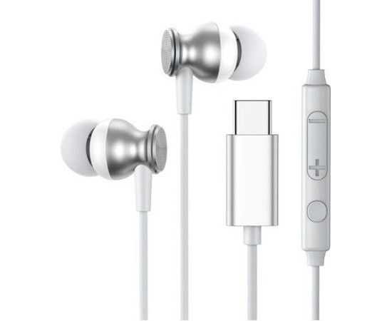 Joyroom  
 
       ear headphones USB Type C with remote and microphone 
     White