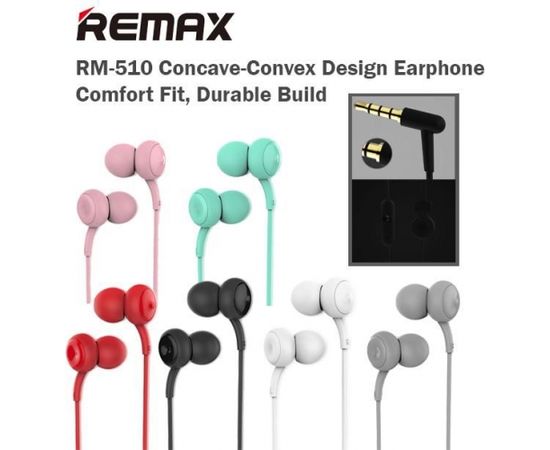 Remax  
 
       Earphone RM-510 Universal 3,5mm 
     Pink