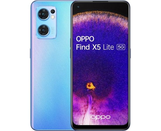 OPPO Find X5 Lite 16.3 cm (6.43") Dual SIM Android 12 5G USB Type-C 8 GB 256 GB 4500 mAh Blue