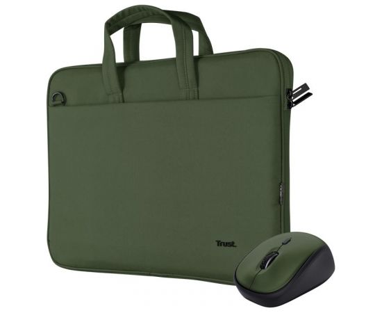 NB CASE BOLOGNA 16" +MOUSE SET/GREEN 24989 TRUST