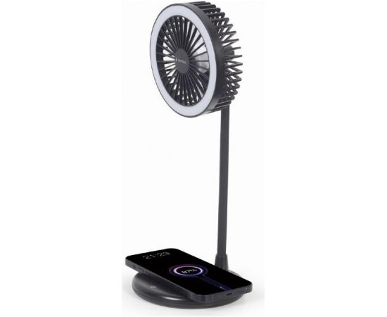 MOBILE CHARGER WRL FAN&LAMP/TA-WPC10-LEDFAN-01 GEMBIRD