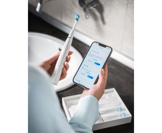 AENO SMART Sonic Electric toothbrush, DB1S: White, 4modes + smart, wireless charging, 46000rpm, 40 days without charging, IPX7