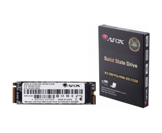AFOX SSD M.2 PCI-EX4 512GB INTEL TLC 1,7 GB/S NVME SSD Cietie Diski (Solid state drive)