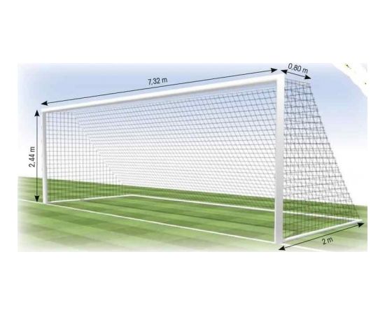 Football net TREMBLAY FF1113MS 7,5x2,5m, 3mm, depth 0,8x2m, 2pcs