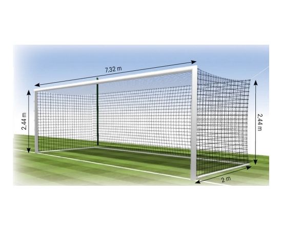 Football net TREMBLAY FF1113E 7,32x2,44m, 3mm, depth 2m, 2pcs