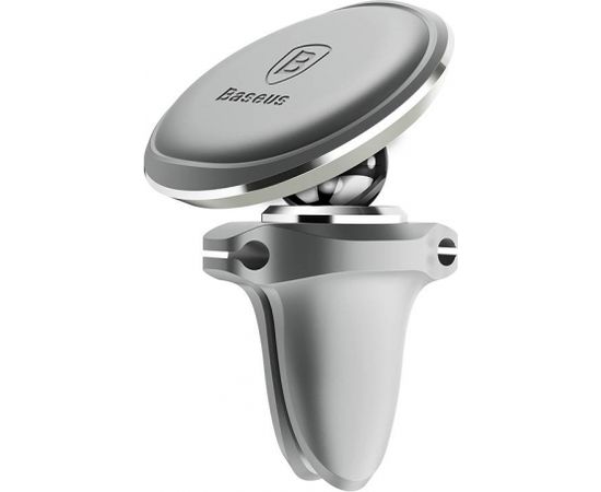 Magnetic Air Vent Car Mount Holder Baseus with cable clip (silver)